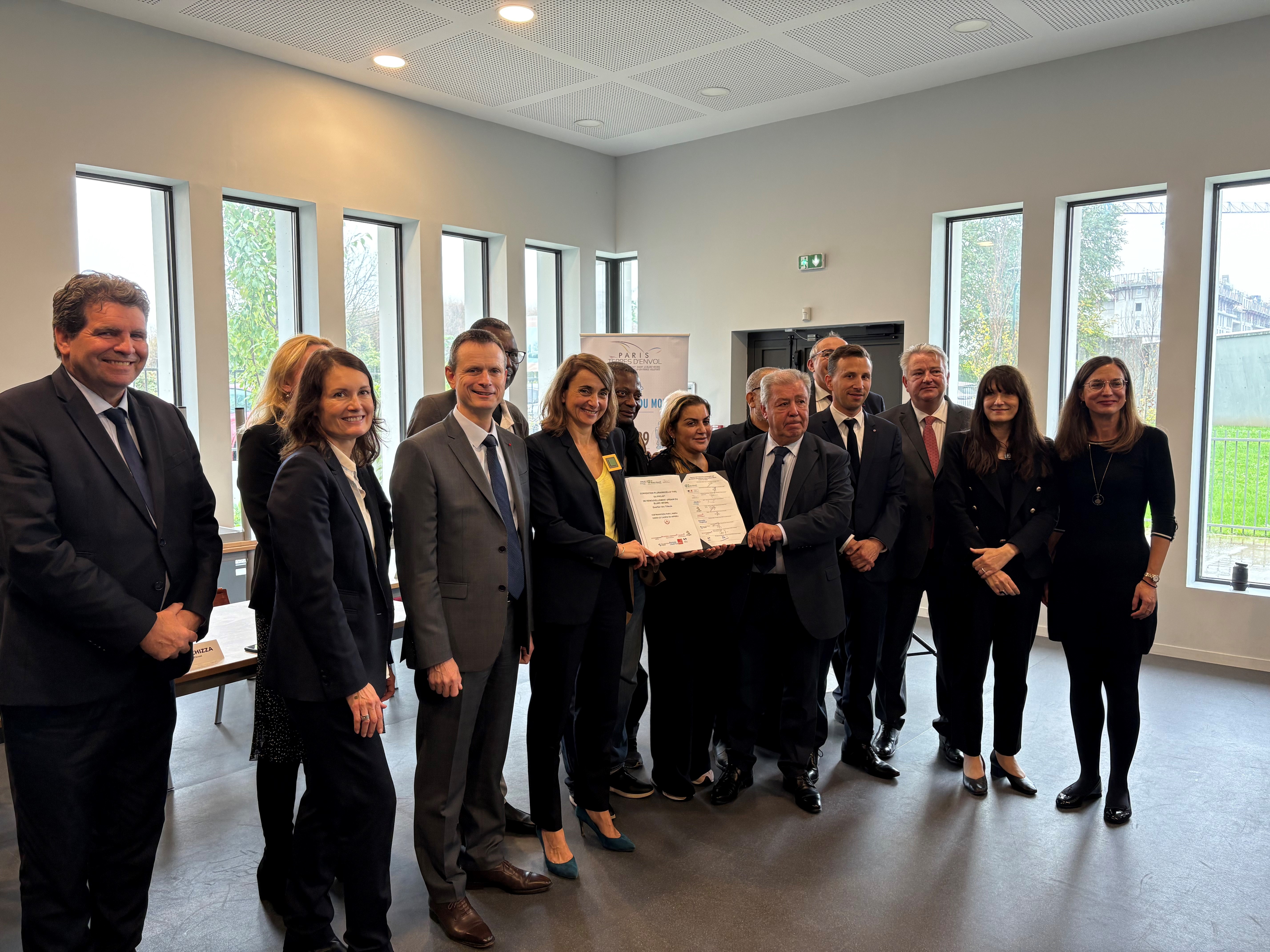 Signature de la convention NPNRU du Quartier des Tilleuls au Blanc Mesnil (93)