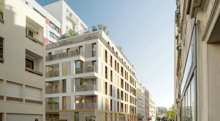 Seqens construit un bâtiment en structure mixte façade « Bois-Béton » à Paris,  une première pour des logements en France